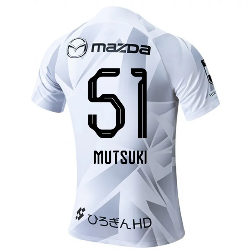 Danxen Heren Mutsuki Kato #51 Wit Grijs Zwart Uitshirt Uittenue 2024/25 T-Shirt