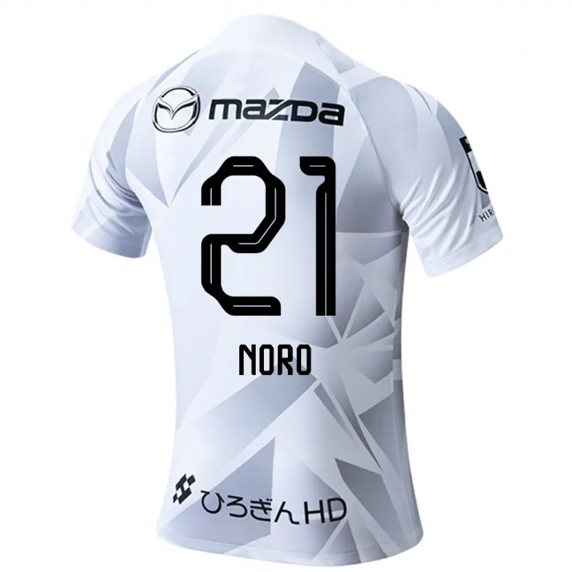 Danxen Heren Kaito Noro #21 Wit Grijs Zwart Uitshirt Uittenue 2024/25 T-Shirt