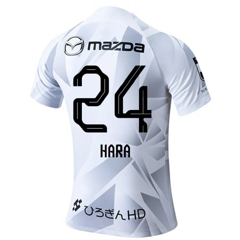 Danxen Heren Minato Hara #24 Wit Grijs Zwart Uitshirt Uittenue 2024/25 T-Shirt