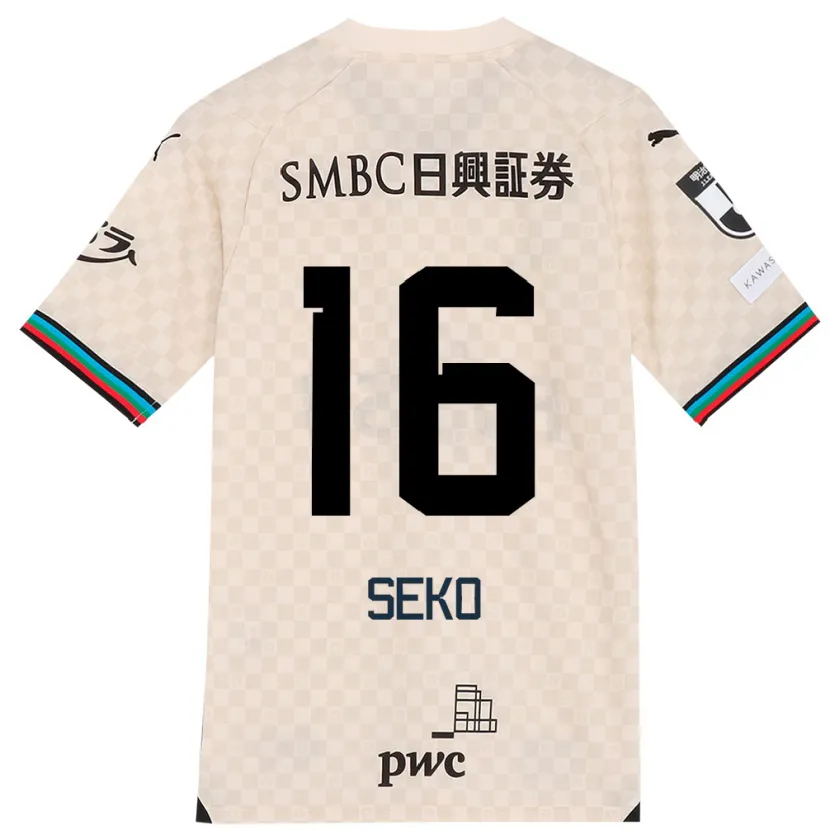 Danxen Heren Tatsuki Seko #16 Wit Grijs Uitshirt Uittenue 2024/25 T-Shirt