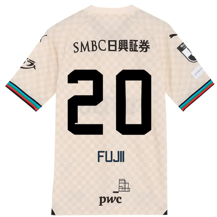 Danxen Heren Rensuke Fujii #20 Wit Grijs Uitshirt Uittenue 2024/25 T-Shirt