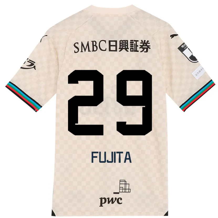 Danxen Heren Asuto Fujita #29 Wit Grijs Uitshirt Uittenue 2024/25 T-Shirt