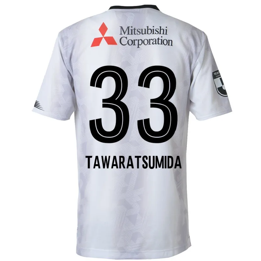 Danxen Heren Kota Tawaratsumida #33 Wit Zwart Uitshirt Uittenue 2024/25 T-Shirt