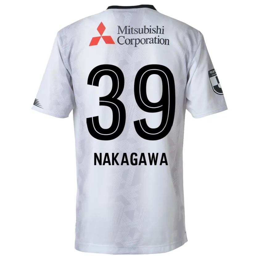 Danxen Heren Teruhito Nakagawa #39 Wit Zwart Uitshirt Uittenue 2024/25 T-Shirt