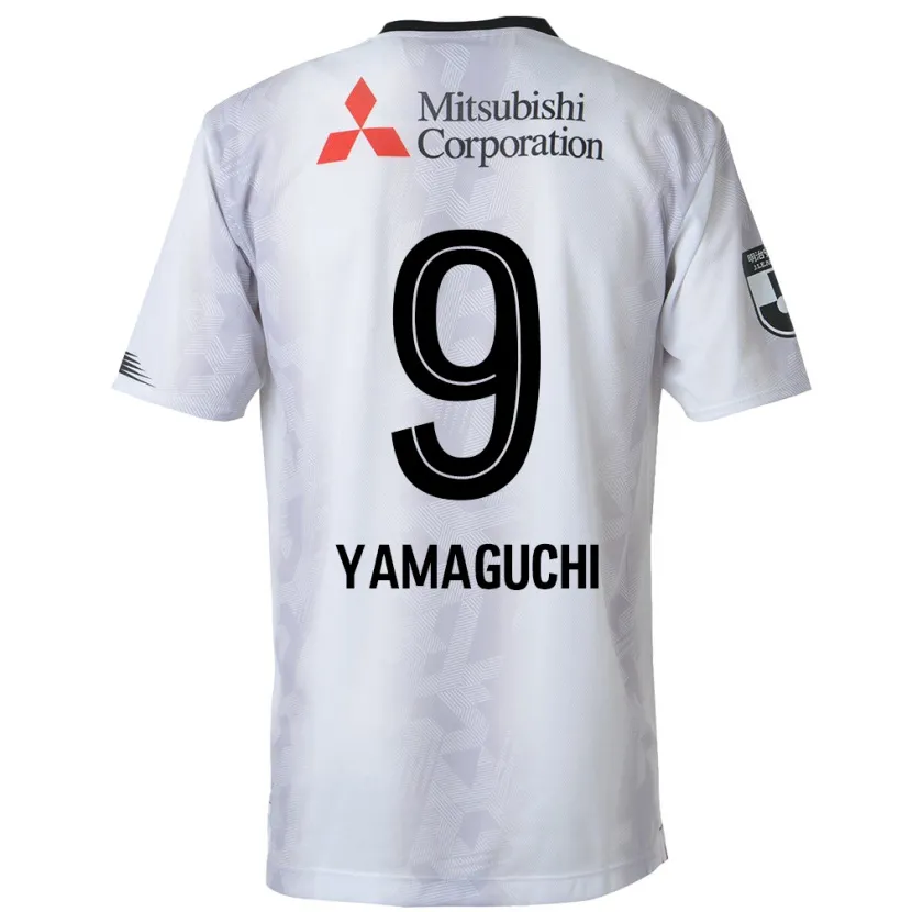 Danxen Heren Taiyo Yamaguchi #9 Wit Zwart Uitshirt Uittenue 2024/25 T-Shirt