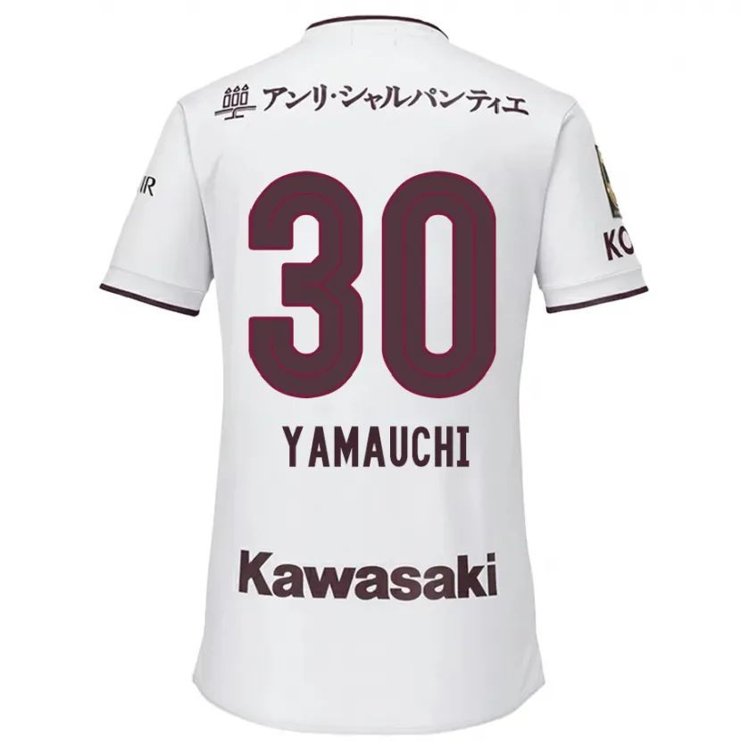 Danxen Heren Kakeru Yamauchi #30 Wit Rood Uitshirt Uittenue 2024/25 T-Shirt