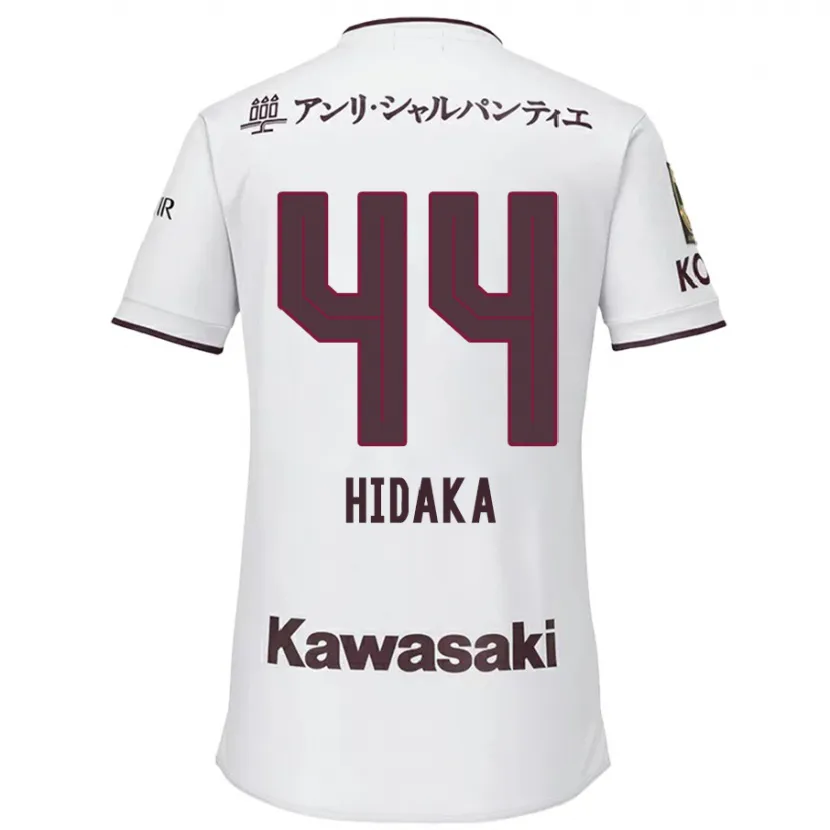 Danxen Heren Mitsuki Hidaka #44 Wit Rood Uitshirt Uittenue 2024/25 T-Shirt