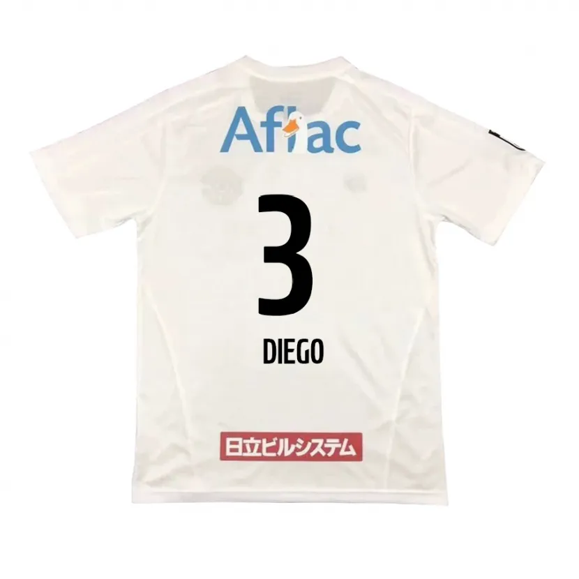 Danxen Heren Diego #3 Wit Zwart Uitshirt Uittenue 2024/25 T-Shirt