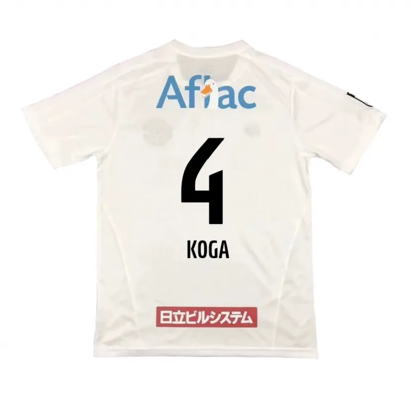 Danxen Heren Taiyo Koga #4 Wit Zwart Uitshirt Uittenue 2024/25 T-Shirt