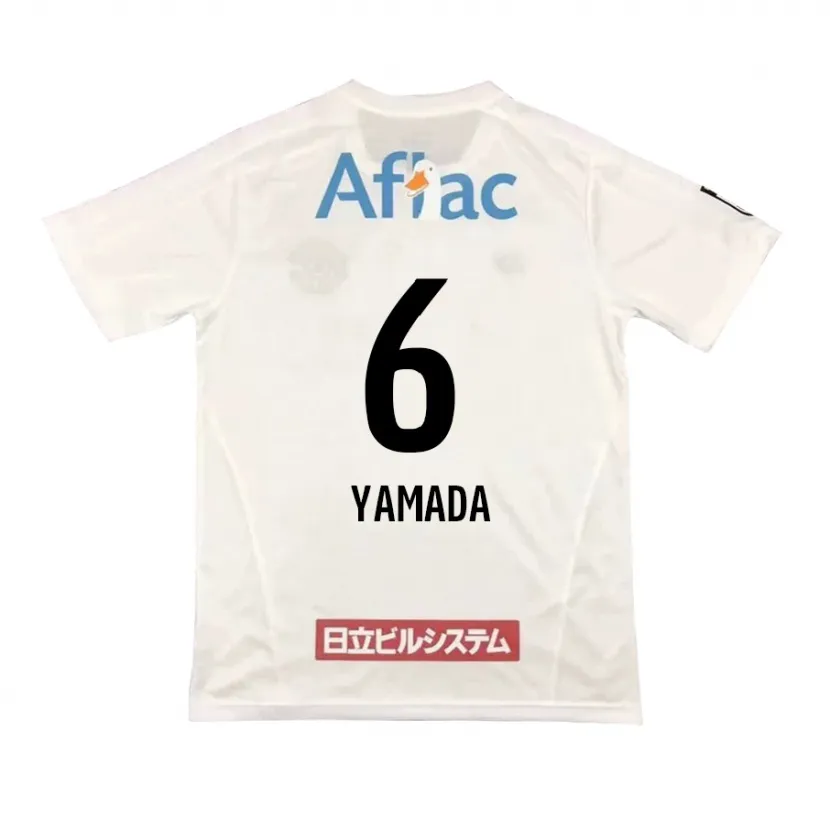 Danxen Heren Yuto Yamada #6 Wit Zwart Uitshirt Uittenue 2024/25 T-Shirt