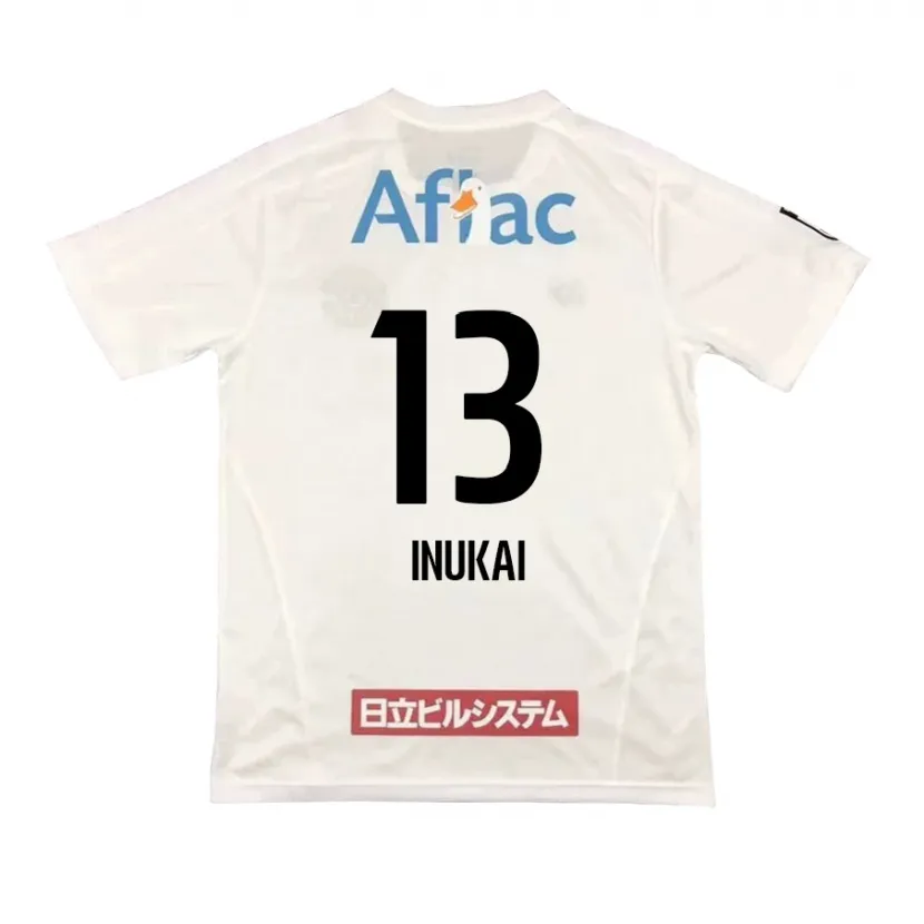 Danxen Heren Tomoya Inukai #13 Wit Zwart Uitshirt Uittenue 2024/25 T-Shirt