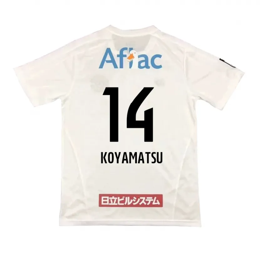 Danxen Heren Tomoya Koyamatsu #14 Wit Zwart Uitshirt Uittenue 2024/25 T-Shirt