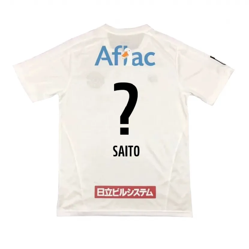 Danxen Heren Hikaru Saito #0 Wit Zwart Uitshirt Uittenue 2024/25 T-Shirt