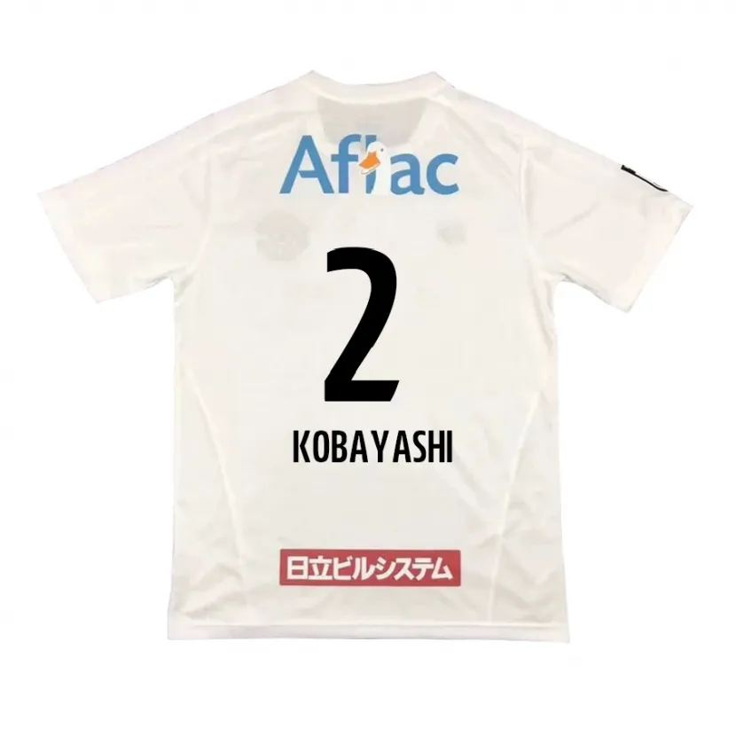 Danxen Heren Kensei Kobayashi #2 Wit Zwart Uitshirt Uittenue 2024/25 T-Shirt