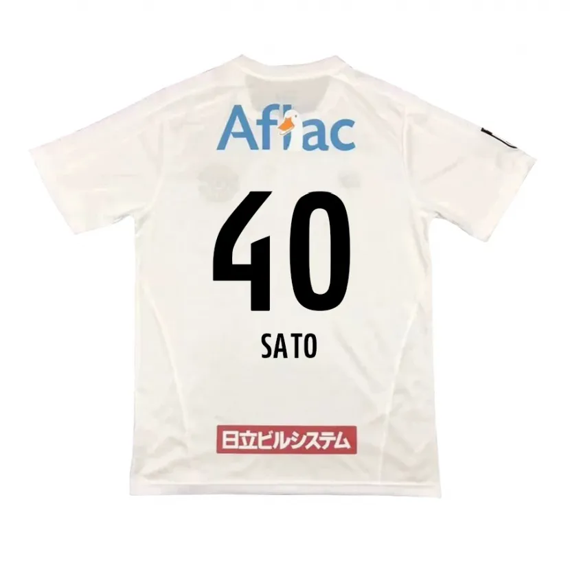 Danxen Heren Raku Sato #40 Wit Zwart Uitshirt Uittenue 2024/25 T-Shirt