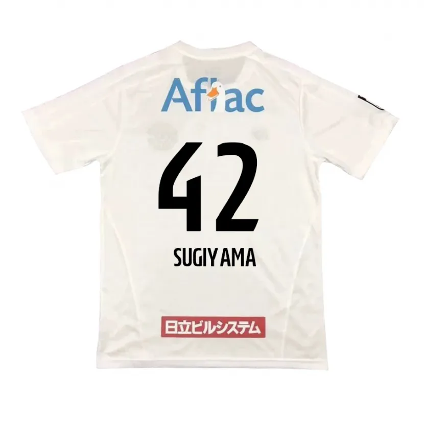 Danxen Heren Shunnosuke Sugiyama #42 Wit Zwart Uitshirt Uittenue 2024/25 T-Shirt