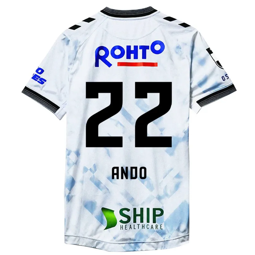 Danxen Heren Rikuto Ando #22 Wit Zwart Uitshirt Uittenue 2024/25 T-Shirt