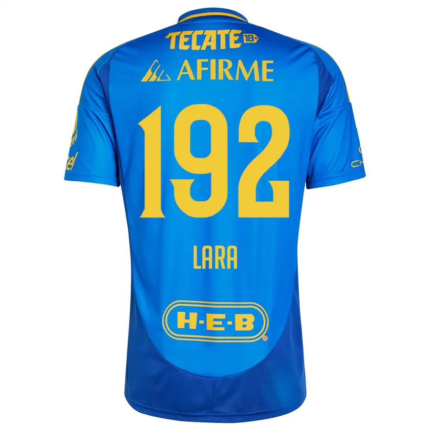 Danxen Heren Miguel Lara #192 Blauw Geel Uitshirt Uittenue 2024/25 T-Shirt