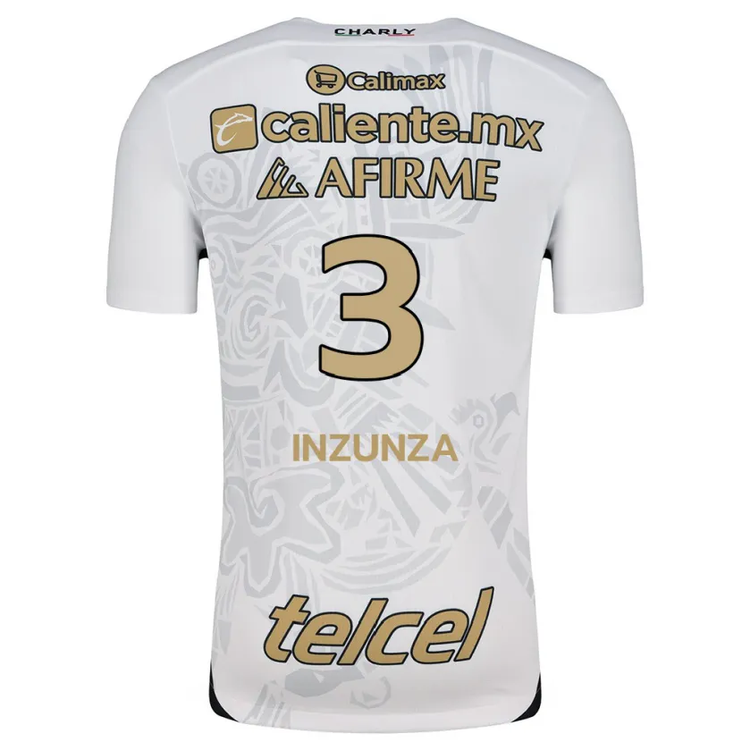 Danxen Heren Rafael Inzunza #3 Wit Zwart Uitshirt Uittenue 2024/25 T-Shirt