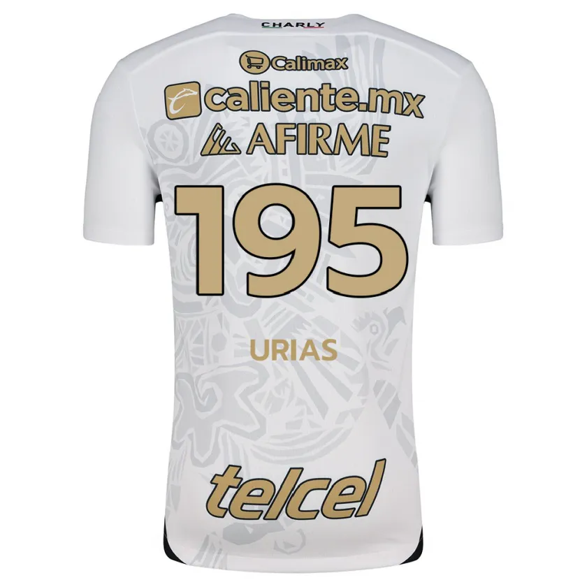 Danxen Heren Héctor Urías #195 Wit Zwart Uitshirt Uittenue 2024/25 T-Shirt