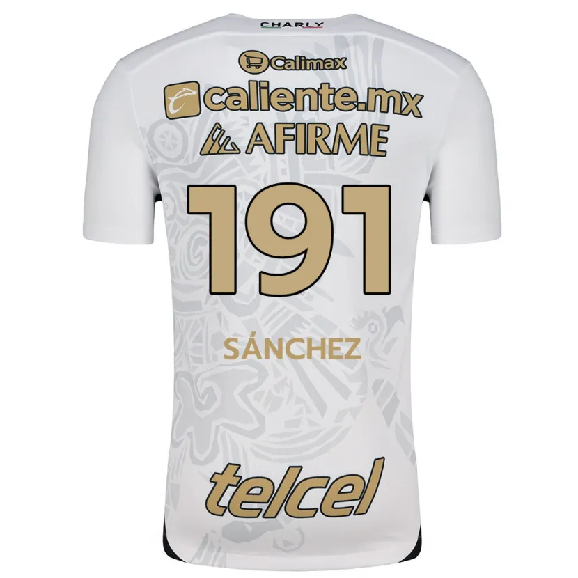 Danxen Heren Diego Sánchez #191 Wit Zwart Uitshirt Uittenue 2024/25 T-Shirt