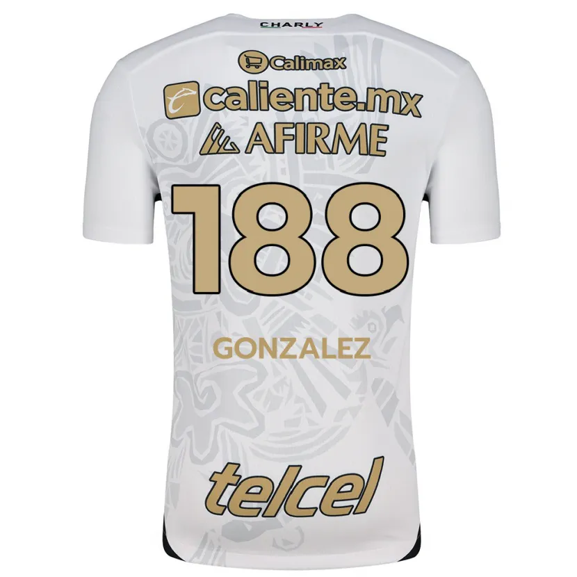 Danxen Heren Jorge González #188 Wit Zwart Uitshirt Uittenue 2024/25 T-Shirt