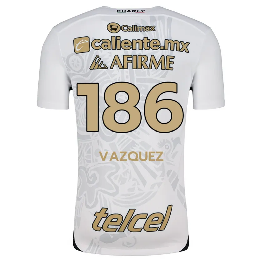 Danxen Heren Octavio Vázquez #186 Wit Zwart Uitshirt Uittenue 2024/25 T-Shirt