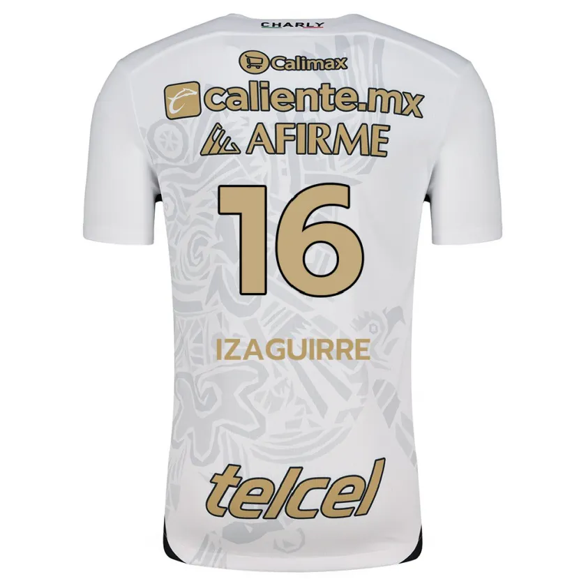 Danxen Heren Estefanía Izaguirre #16 Wit Zwart Uitshirt Uittenue 2024/25 T-Shirt