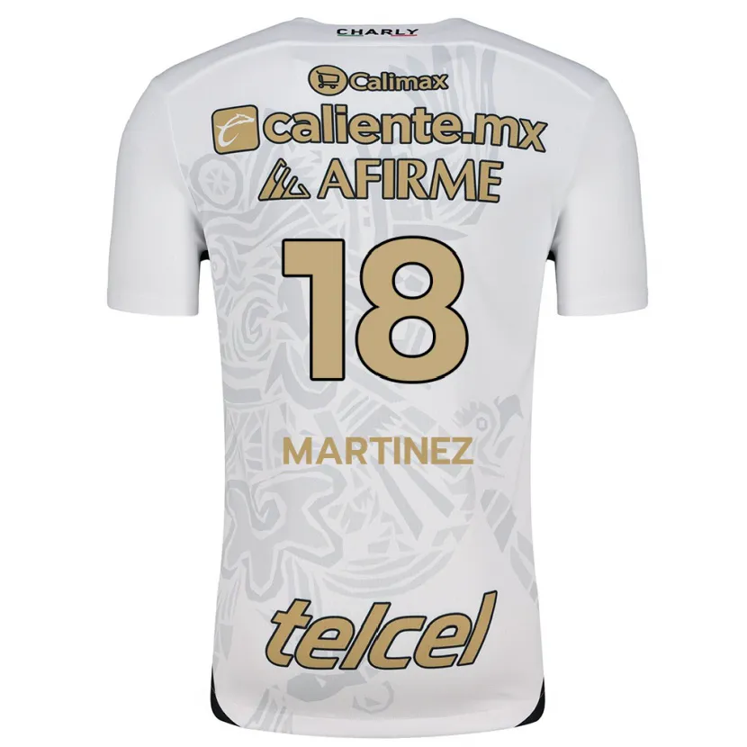 Danxen Heren Natividad Martínez #18 Wit Zwart Uitshirt Uittenue 2024/25 T-Shirt