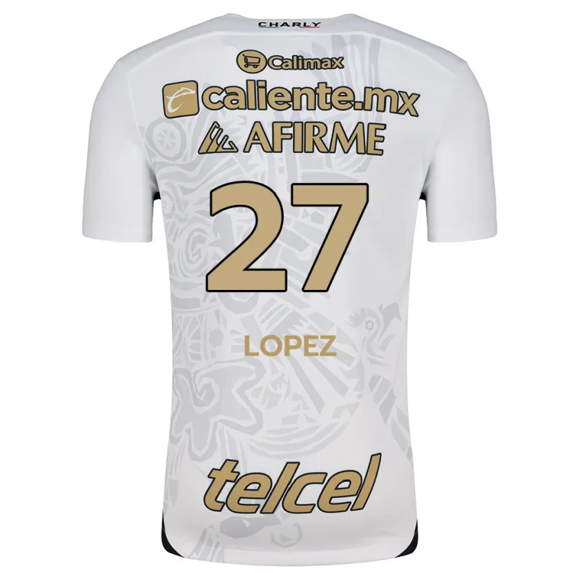 Danxen Heren Victoria López #27 Wit Zwart Uitshirt Uittenue 2024/25 T-Shirt