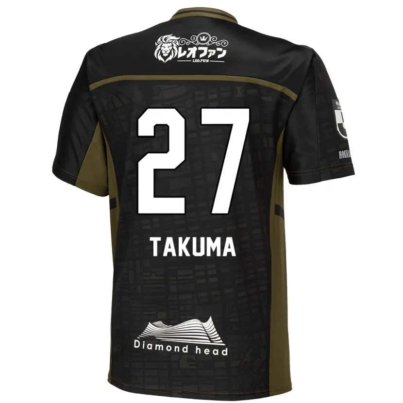 Danxen Heren Takuma Arano #27 Zwart Groen Uitshirt Uittenue 2024/25 T-Shirt