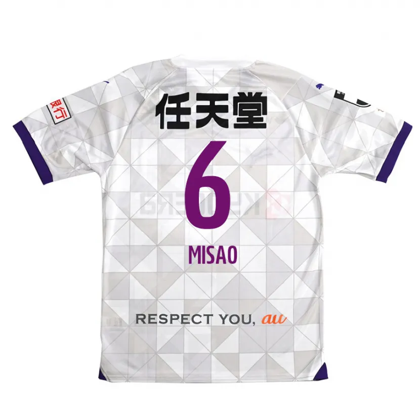 Danxen Heren Yuto Misao #6 Wit Paars Uitshirt Uittenue 2024/25 T-Shirt