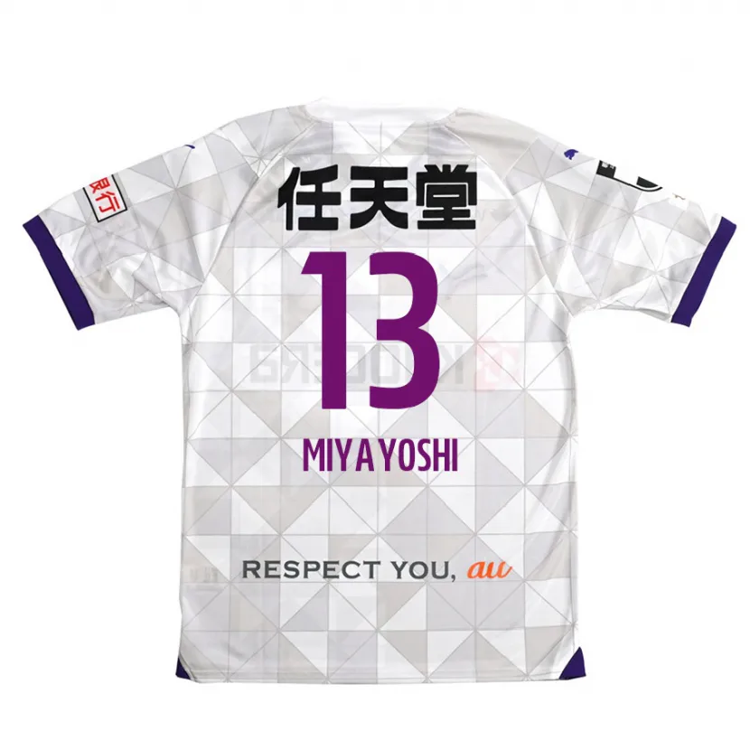 Danxen Heren Takumi Miyayoshi #13 Wit Paars Uitshirt Uittenue 2024/25 T-Shirt