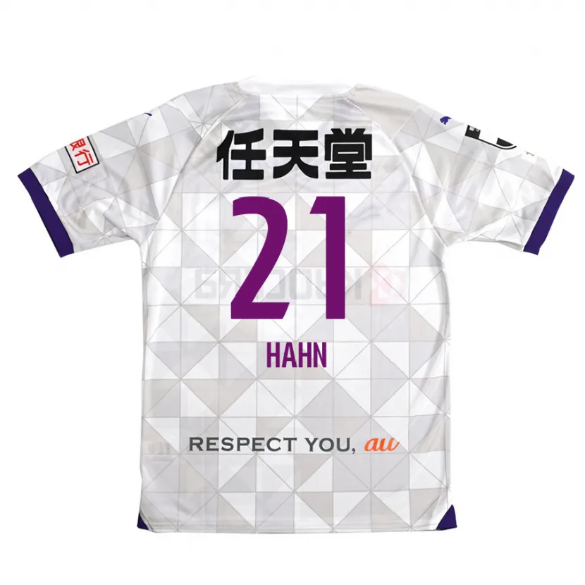 Danxen Heren Warner Hahn #21 Wit Paars Uitshirt Uittenue 2024/25 T-Shirt