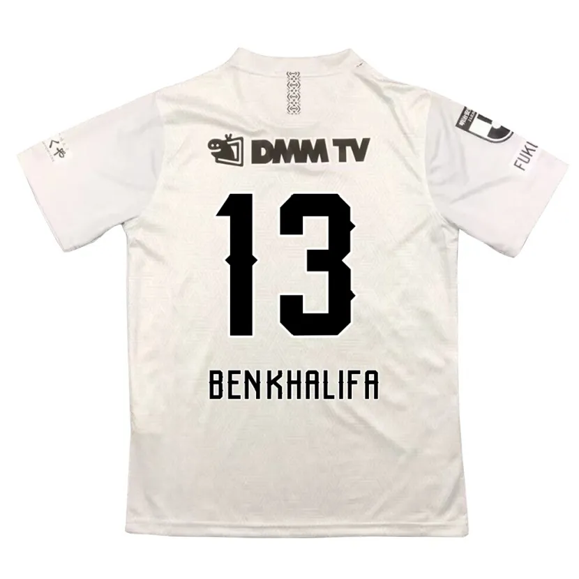 Danxen Heren Nassim Ben Khalifa #13 Grijs Zwart Uitshirt Uittenue 2024/25 T-Shirt