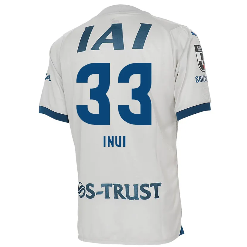 Danxen Heren Takashi Inui #33 Wit Blauw Uitshirt Uittenue 2024/25 T-Shirt