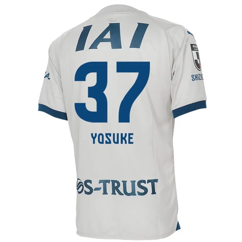 Danxen Heren Yosuke Morishige #37 Wit Blauw Uitshirt Uittenue 2024/25 T-Shirt