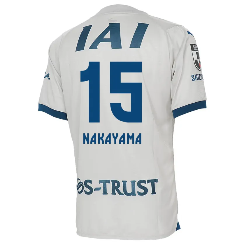 Danxen Heren Atsuki Nakayama #15 Wit Blauw Uitshirt Uittenue 2024/25 T-Shirt