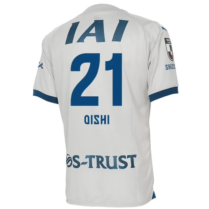 Danxen Heren Kaede Oishi #21 Wit Blauw Uitshirt Uittenue 2024/25 T-Shirt