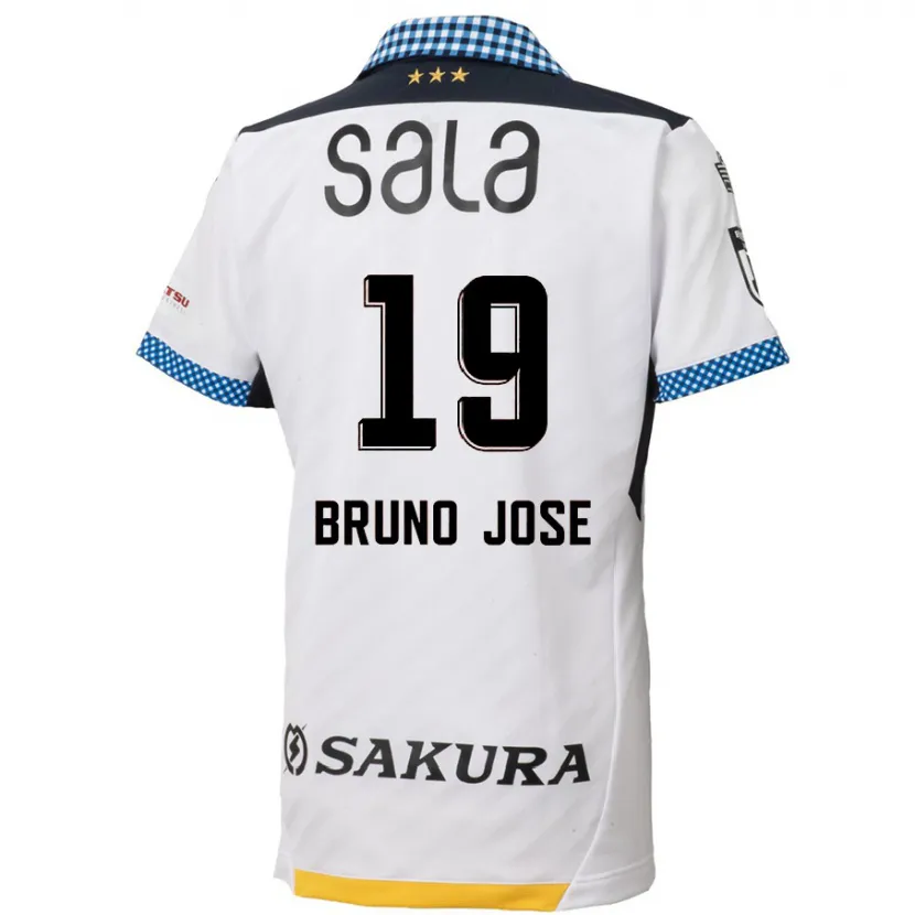 Danxen Heren Bruno José #19 Wit Zwart Uitshirt Uittenue 2024/25 T-Shirt