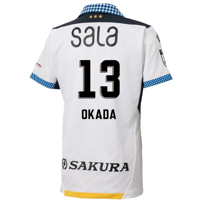 Danxen Heren Kosei Okada #13 Wit Zwart Uitshirt Uittenue 2024/25 T-Shirt