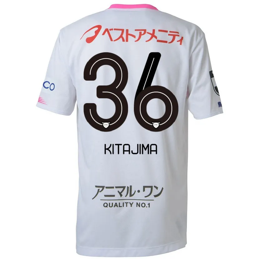 Danxen Heren Fumiya Kitajima #36 Wit Blauw Roze Uitshirt Uittenue 2024/25 T-Shirt