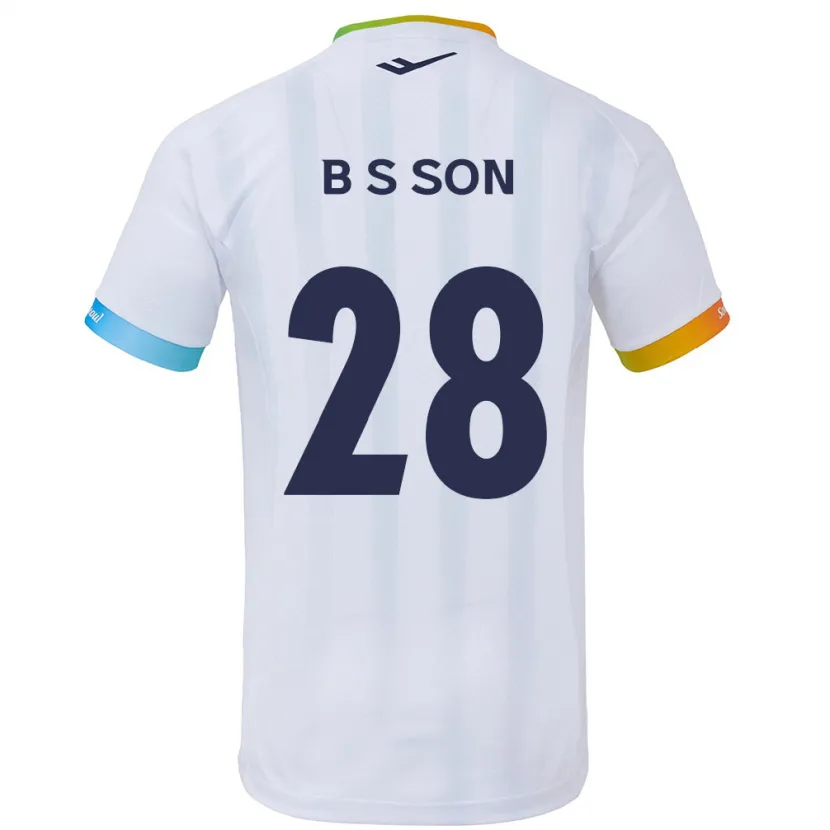 Danxen Heren Seung-Beom Son #28 Wit Blauw Uitshirt Uittenue 2024/25 T-Shirt