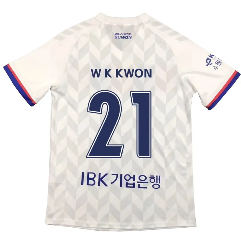 Danxen Heren Kyung-Won Kwon #21 Wit Blauw Uitshirt Uittenue 2024/25 T-Shirt