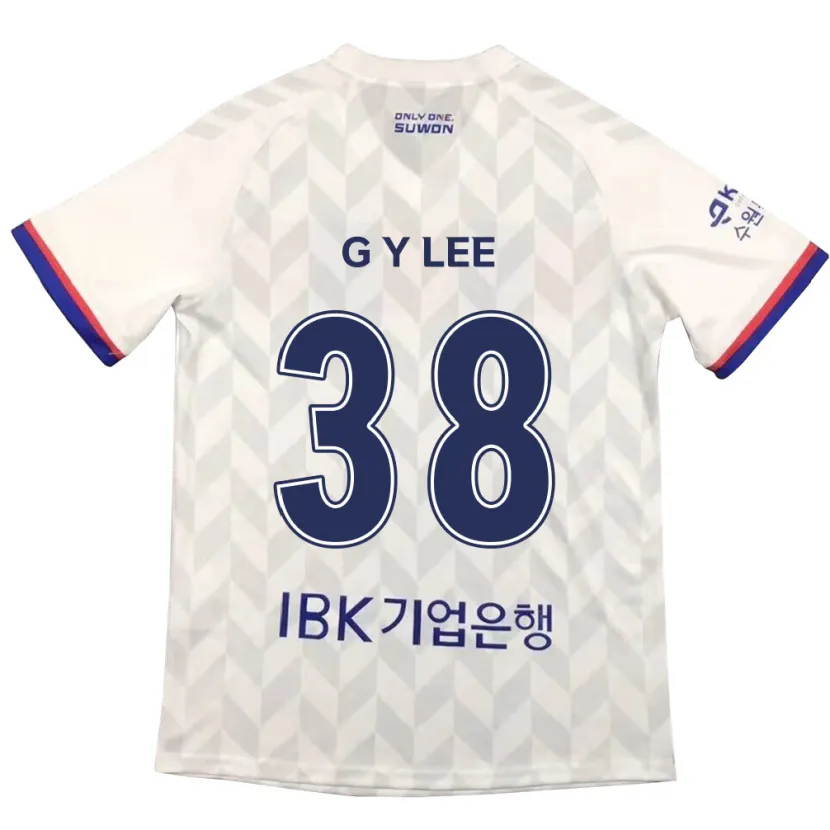 Danxen Heren Yun-Gun Lee #38 Wit Blauw Uitshirt Uittenue 2024/25 T-Shirt