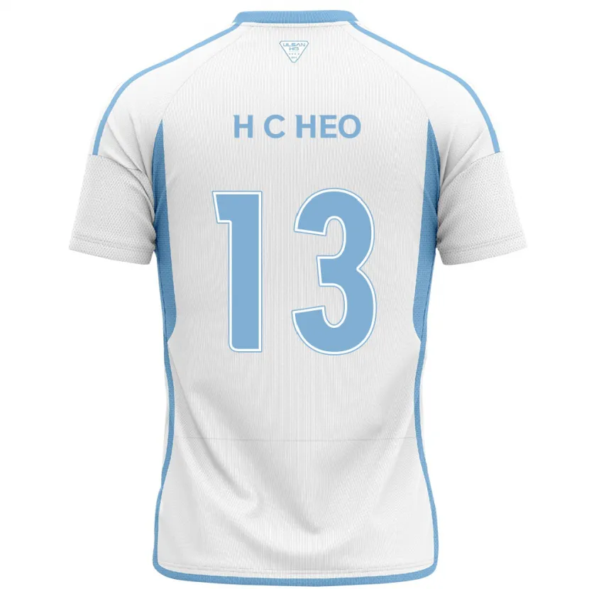 Danxen Heren Chan-Hoe Heo #13 Wit Blauw Uitshirt Uittenue 2024/25 T-Shirt