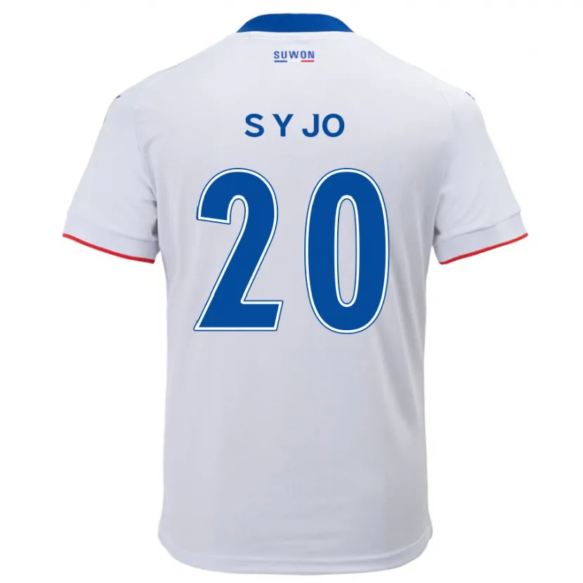 Danxen Heren Yun-Seong Jo #20 Wit Blauw Uitshirt Uittenue 2024/25 T-Shirt