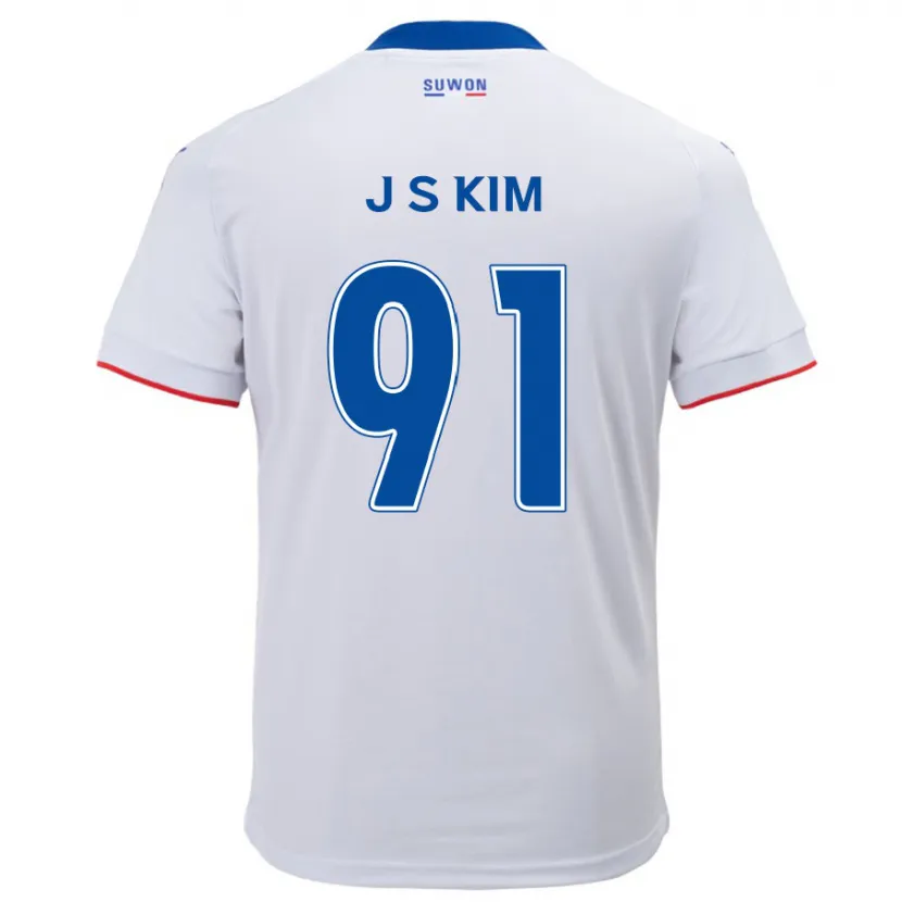 Danxen Heren Seong-Ju Kim #91 Wit Blauw Uitshirt Uittenue 2024/25 T-Shirt