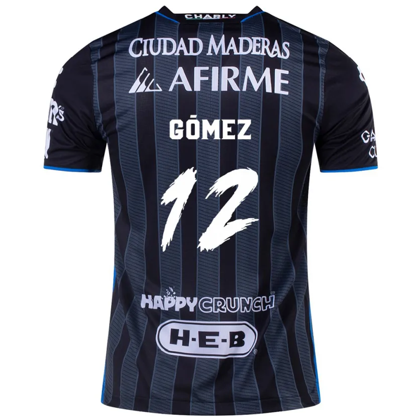 Danxen Heren Jaime Gómez #12 Wit Zwart Uitshirt Uittenue 2024/25 T-Shirt