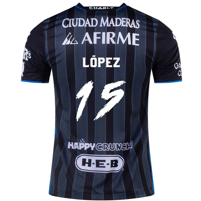 Danxen Heren Víctor López #15 Wit Zwart Uitshirt Uittenue 2024/25 T-Shirt